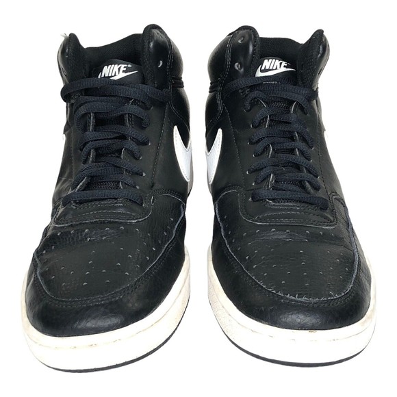 Nike Women's Court Vision Mid CD5436-001 Black Running Shoes Sneakers Size 10 - Picture 3 of 6